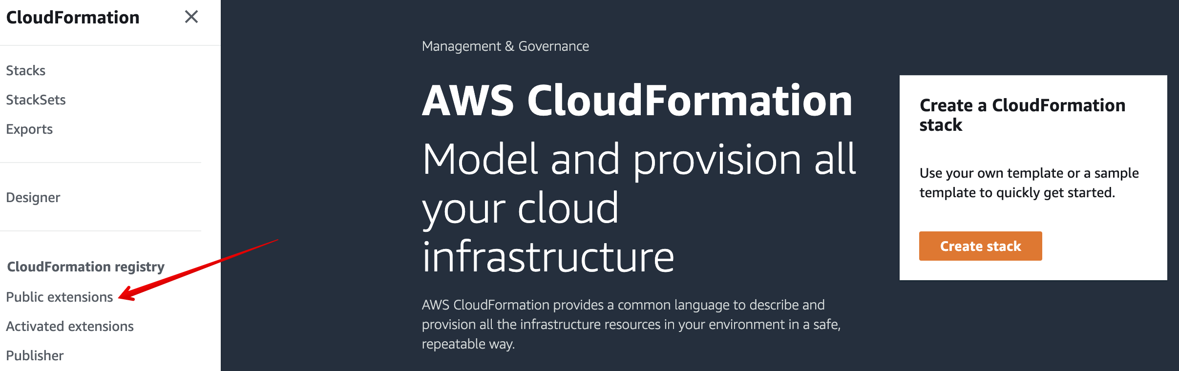 CloudFormation Public Extensions